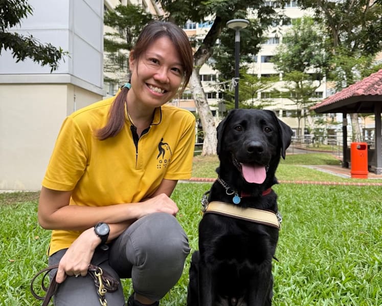 She trains guide dogs in Singapore so blind people can get around independently and confidently