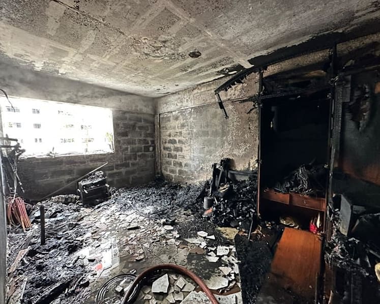 About 50 people evacuated after fire breaks out in Bedok flat