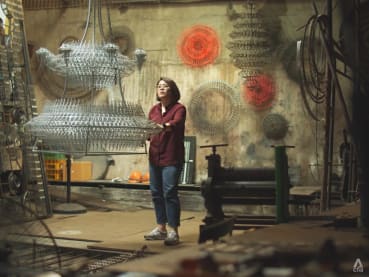 This Thai artist creates large scale works of art from unwanted scrap metal