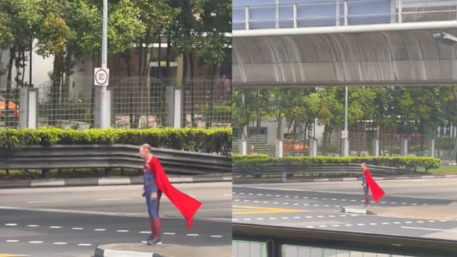 超人在文礼一带出没 网民：没想到会遇到超人