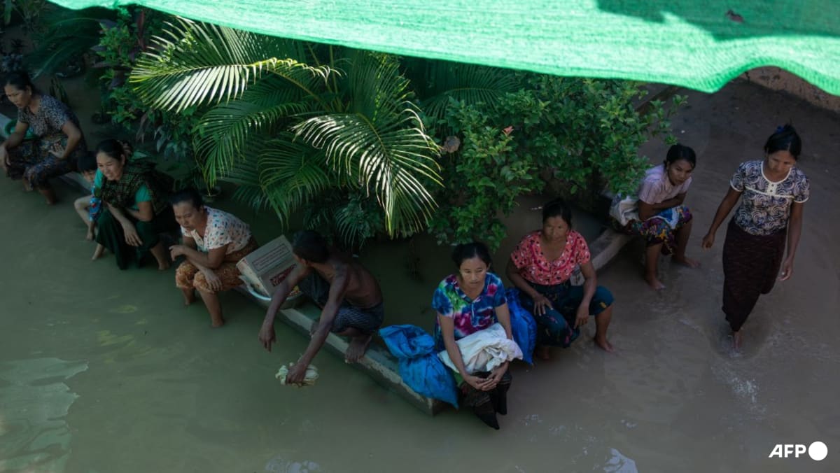 Monsoon rains submerge villages, fields in Myanmar