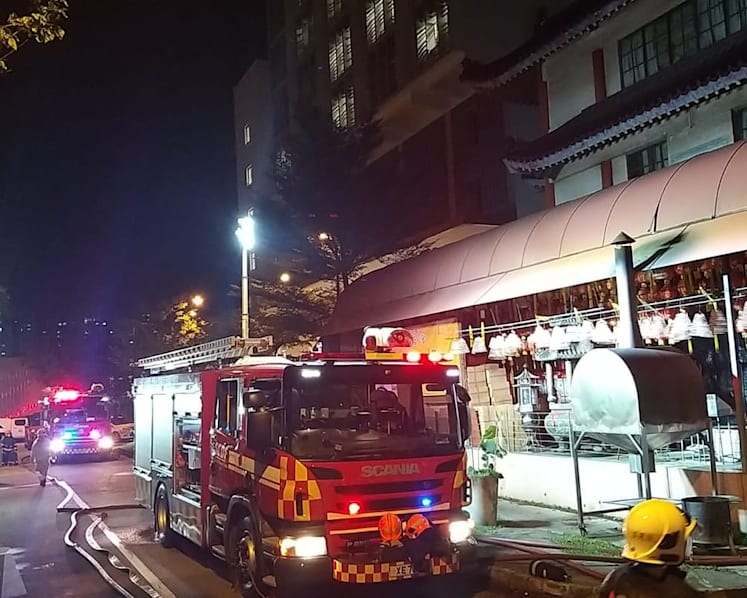 Fire breaks out at temple in Admiralty, resident from nearby elderly home taken to hospital