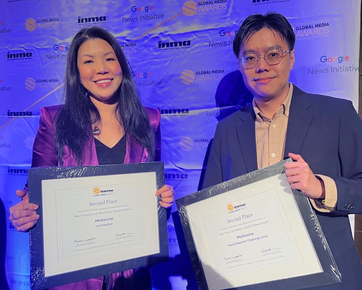 Mediacorp’s AI video editing solution and Young Reporter Challenge win recognition at INMA Global Media Awards 