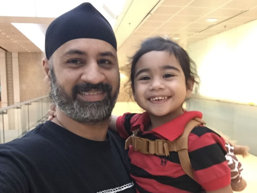 Mr Harvinderjit Singh and Kara in a picture taken in 2015.