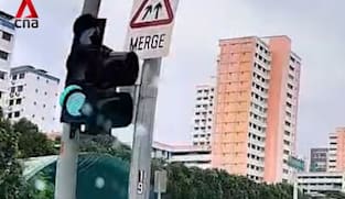 Cyclist sent flying after crash at Hougang zebra crossing