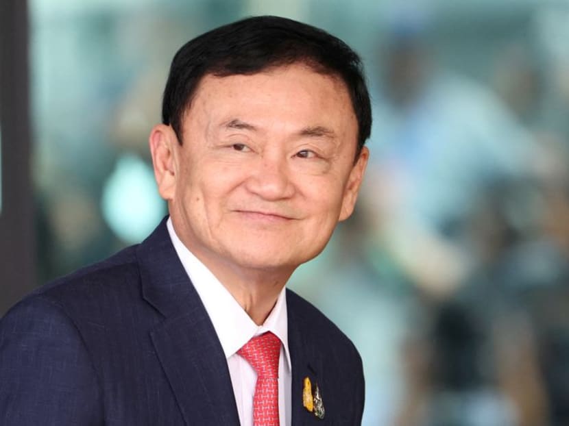 Former Thai Prime Minister Thaksin Shinawatra walks at Don Mueang airport in Bangkok, Thailand on Aug 22, 2023.