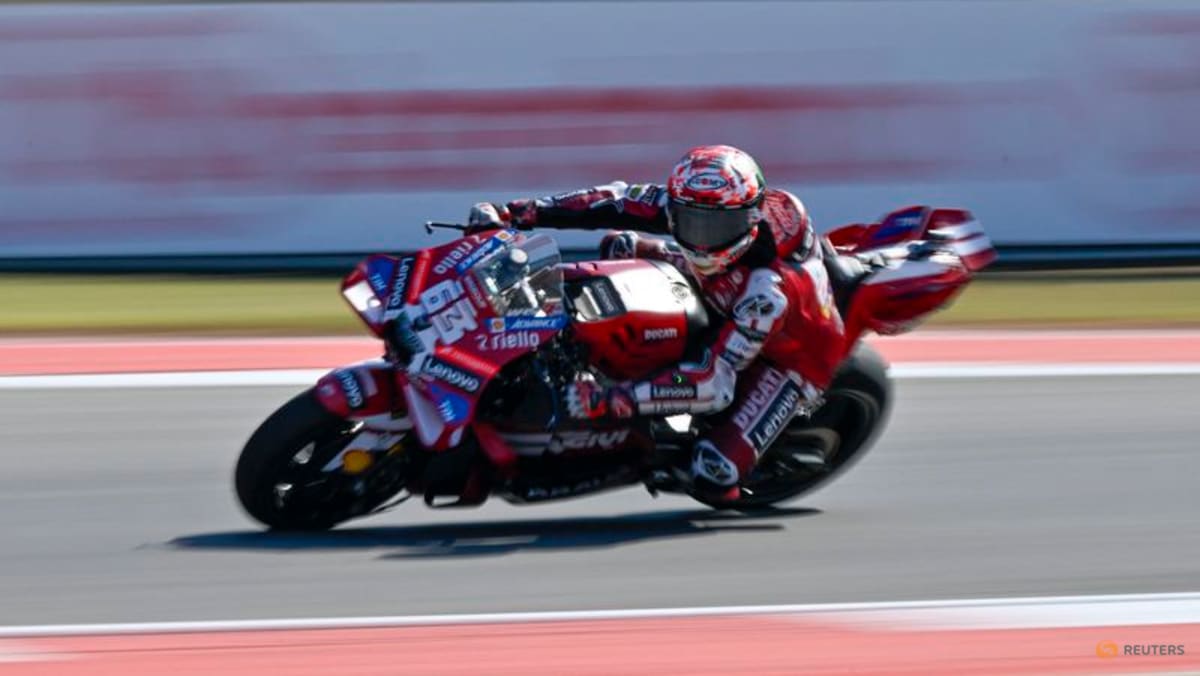 Ducati's Bagnaia snatches pole after Marquez sets lap record at French MotoGP