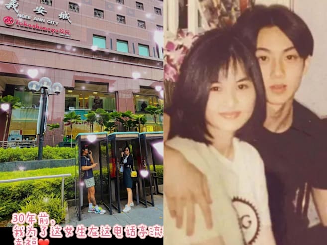 Singer Wu Chun returns to Singapore phone booth where he tearfully called his wife 30 years ago