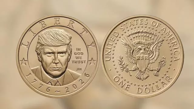 美国铸币局启动铸造 特朗普头像一美元纪念硬币　