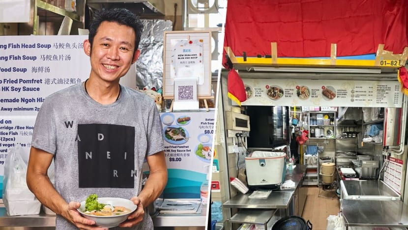 Ex-Naked Finn Chef Opens Fish Soup Stall, But His Signboard Is Concealed In Red Cloth Ex-Naked Finn Chef Opens Fish Soup Stall, But His Signboard Is Concealed In Red Cloth