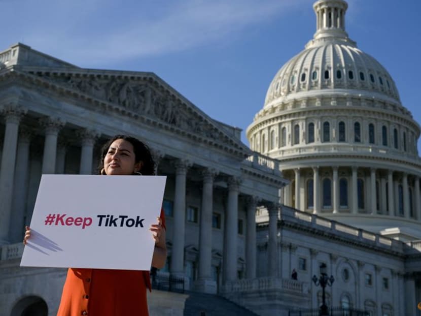 Giovanna Gonzalez of Chicago demonstrates outside the US Capitol following a press conference by TikTok creators to voice their opposition to the “Protecting Americans from Foreign Adversary Controlled Applications Act", pending crackdown legislation on TikTok in the House of Representatives, on Capitol Hill in Washington, US, on March 12, 2024. Giovanna Gonzalez of Chicago demonstrates outside the US Capitol following a press conference by TikTok creators to voice their opposition to the “Protecting Americans from Foreign Adversary Controlled Applications Act", pending crackdown legislation on TikTok in the House of Representatives, on Capitol Hill in Washington, US, on March 12, 2024.
