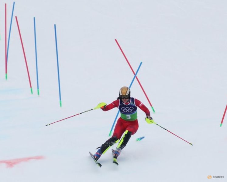 Alpine skiing-Austria win surprise team combined gold as Shiffrin misses out again