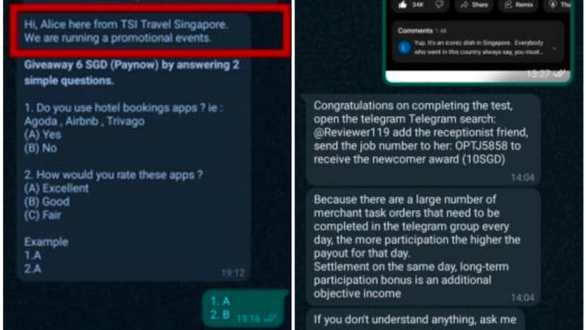 1,013 victims fall for online job scams promising commission, with S$17.6m lost since January