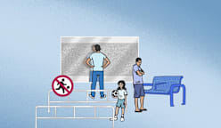 From frosted glass walls to anti-ball game void deck barriers, designing public spaces is a tough balancing act