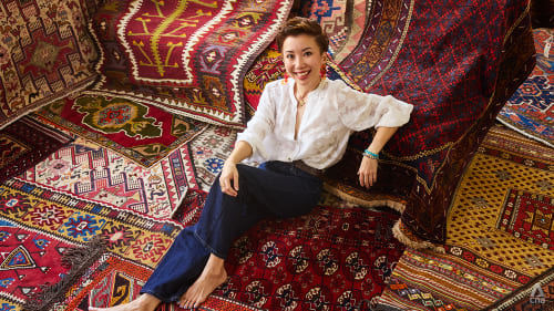 How this collector styles her 4-room HDB flat in Singapore with vintage tribal rugs