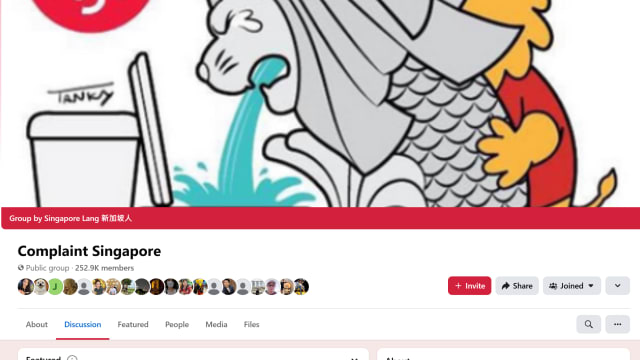 社交媒体群组“Complaint Singapore” 有意出售管理权限