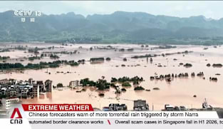 Heavy rains caused by weakened Typhoon Narra drench China's south 