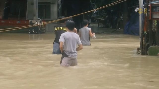 菲律宾连降九天豪雨酿16死 逾百万人受灾五人失踪