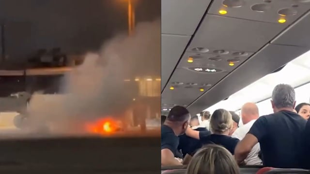 烈焰浓烟包围机身 169名乘客紧急疏散