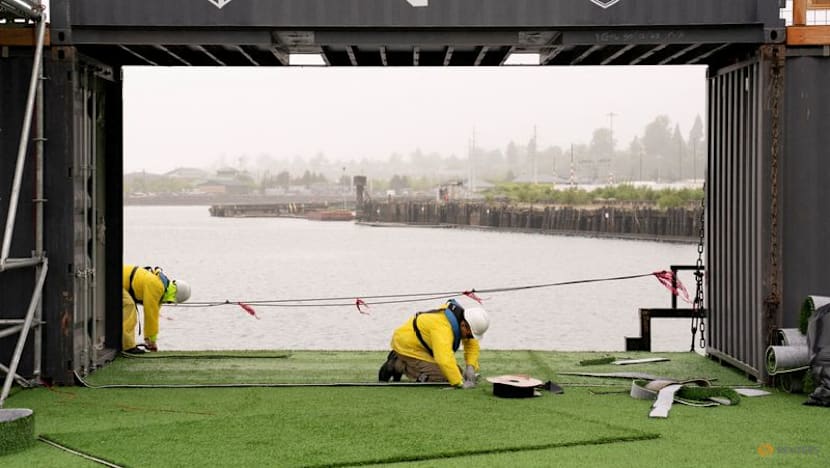 Seattle World Cup barge gives soccer's global language a waterfront home