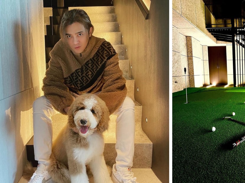 Show Luo's posh penthouse now has a golf putting green
