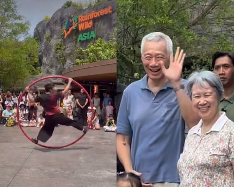 Busker gets a surprise after spotting SM Lee watching his performance at Rainforest Wild Asia