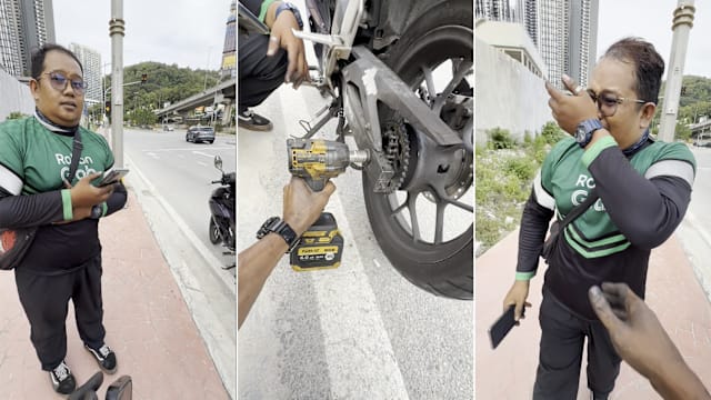 “他一单仅赚一元” 技师免费修车 马国外送员落泪