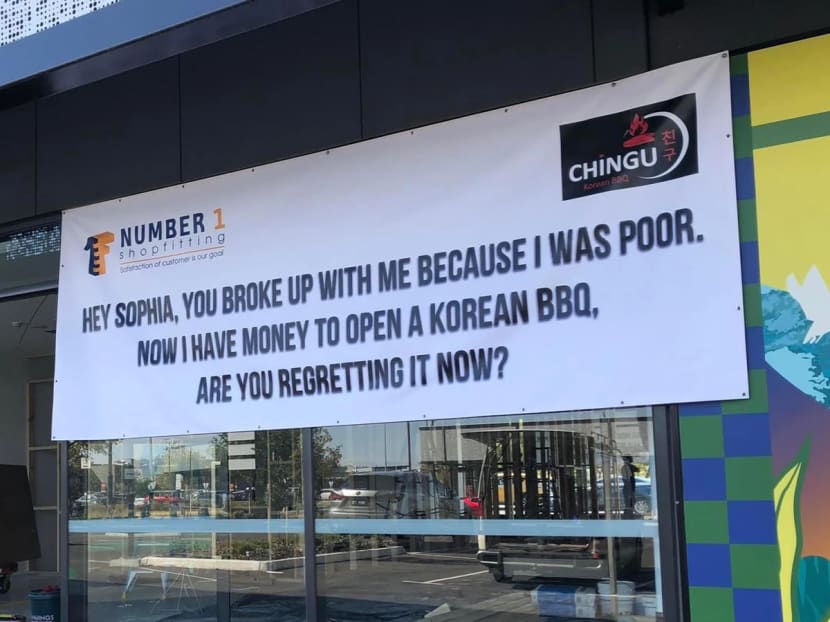 A roast put up by the owner of a Korean BBQ restaurant in Australia of his ex has gone viral.