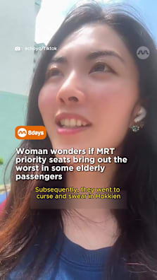 “People are generally nice, but this ‘sacred’ seat brings out the worst in people,” she said  #8dayssg #8dayssgtrending #mrt #priorityseat #train 