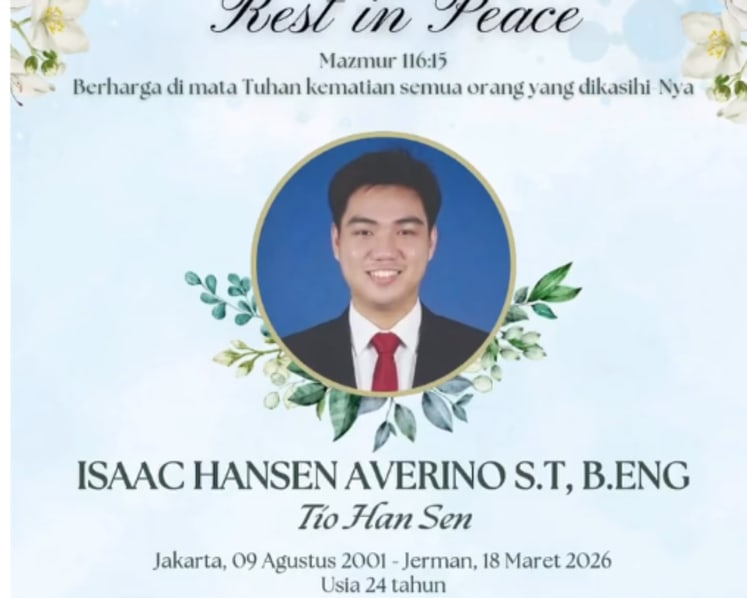Alami skizofrenia paranoid, pembunuh WNI Isaac Hansen Averino di Jerman lolos dari hukuman penjara