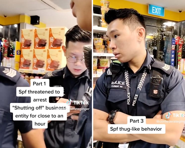 #trending: Cheers convenience store employee criticised for uncooperative behaviour in viral videos showing argument with police