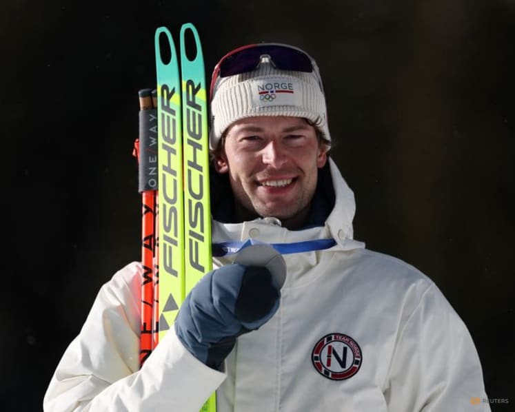 Biathlon-Norway's Laegreid signs off with fifth medal at Milano Cortina Games