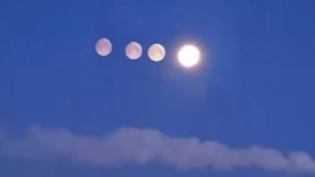 俄罗斯夜空惊现四个月亮  “幻月”罕见光学奇观震撼民众