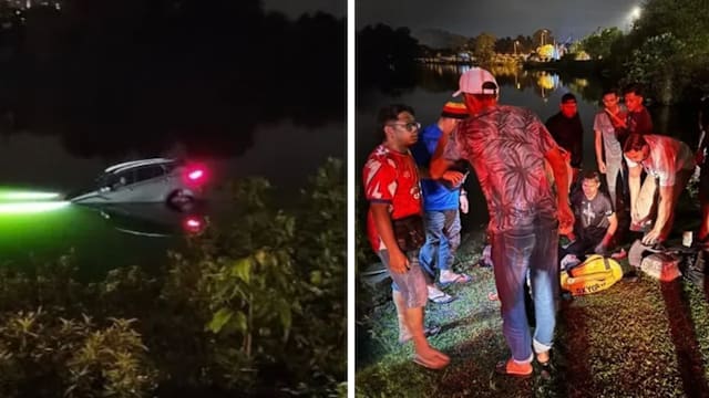 跳湖勇救困车三母女 马国七青年获安华赞赏