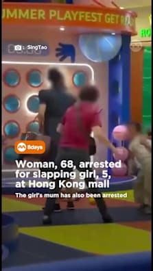 Whatever the disagreement, putting your hands on a stranger, especially a child, is surely crossing a line. #8dayssg #8dayssgtrending #hongkong #mall #argument 