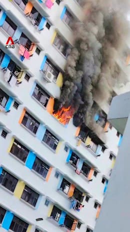 Woman arrested after allegedly setting fire to Sembawang HDB flat