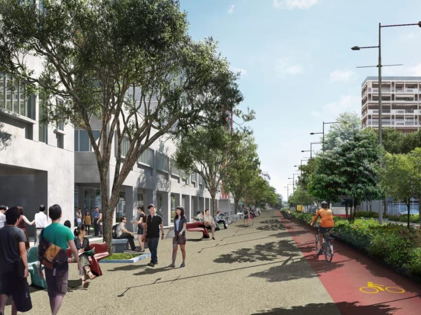 An artist's impression of the redesigned Bencoolen Street. Photo: LTA