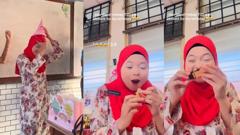 M’sian Teacher Receives Engraved YSL Lipstick As Birthday Gift From Her Student; Goes Viral For Her Reaction M’sian Teacher Receives Engraved YSL Lipstick As Birthday Gift From Her Student; Goes Viral For Her Reaction