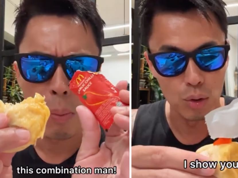 Durian with McDonald's chilli? Netizens grossed out by SGAG Xiaoming's weird food combo