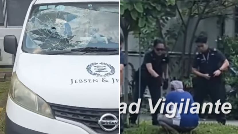Man arrested after multiple vehicles found with smashed windshields in Jurong West industrial area