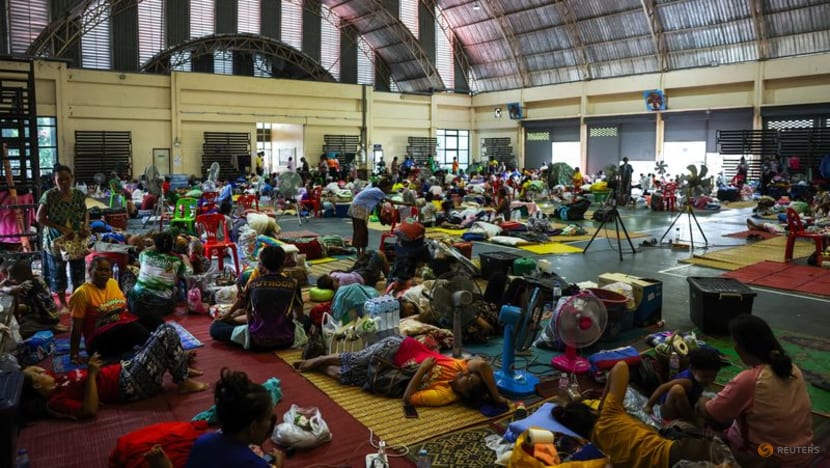 From sports day to shelter: Thai family flees shelling from Cambodia