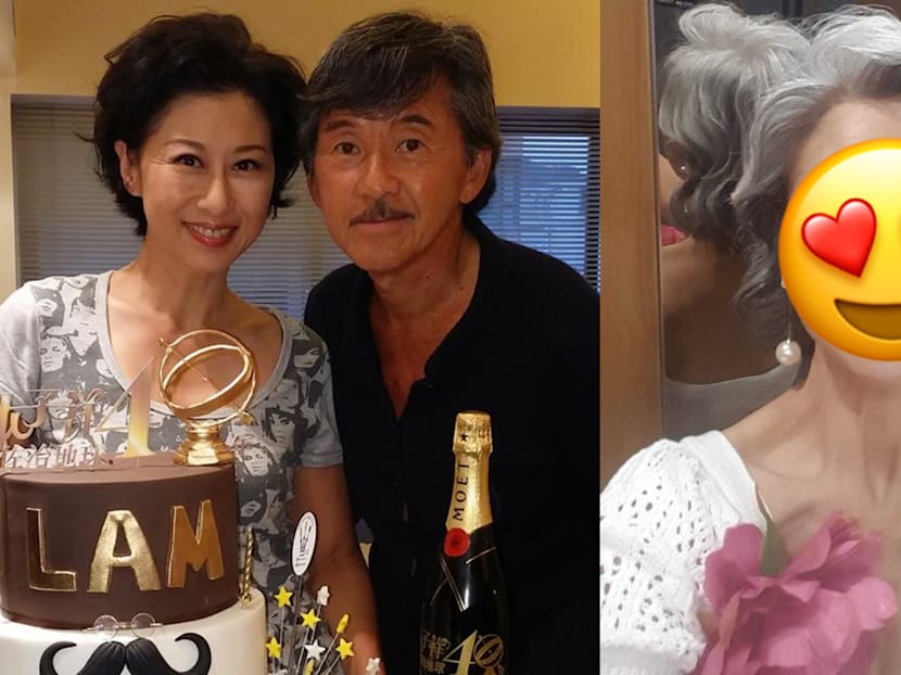 Sally Yeh Shows Off White Hair & &ldquo;Cutey Wrinkles&rdquo; On 60th Birthday; Says She Can Now Twin With Husband George Lam