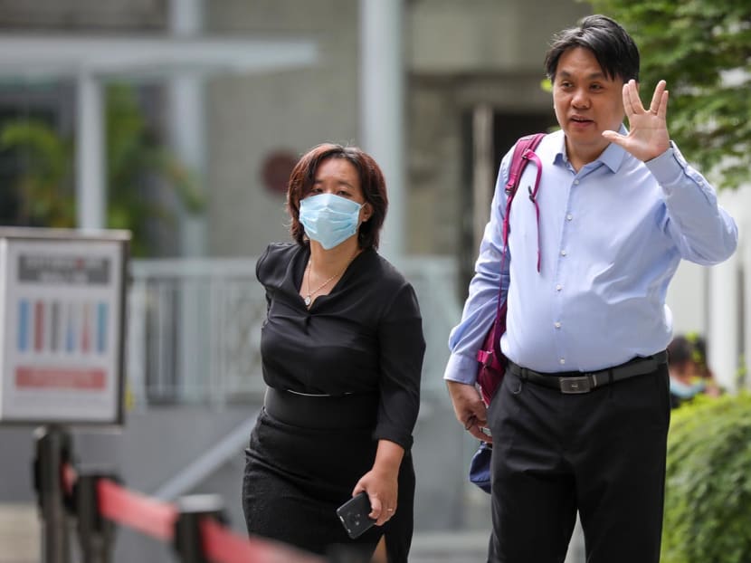 Iris Koh (left), founder of Healing the Divide, and her husband Raymond Ng at the State Courts on June 23, 2022.
Iris Koh (left), founder of Healing the Divide, and her husband Raymond Ng at the State Courts on June 23, 2022.