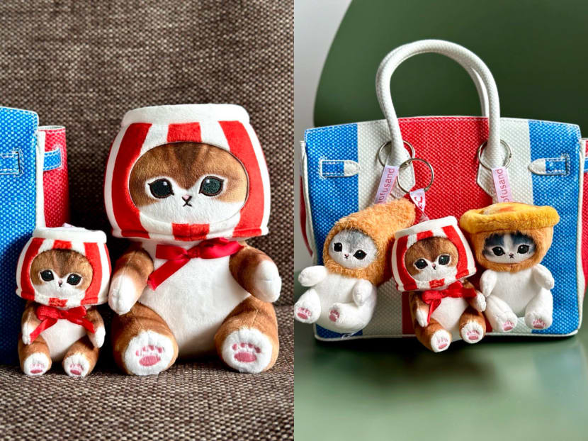 Limited edition Mofusand cat-themed merch available from KFC Singapore in January
