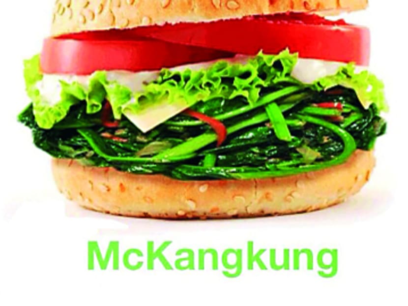 A meme by a disgruntled netizen on the ‘kangkung’ issue. PHOTO: MALAYSIAN INSIDER