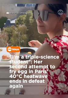 We heard that the eggs are still raw. #8dayssgLocalEnt  #8dayssg #sharonau #heatwave #EggChallenge 