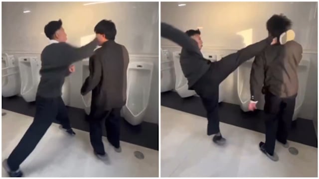日本校园霸凌 男生在厕所遭当“人肉沙包”