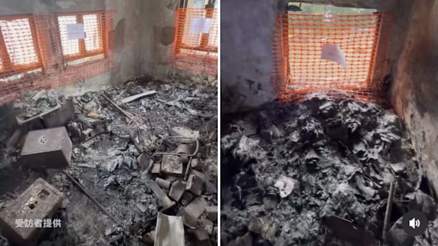 焦黑家园中寻物 宏福苑住户返家“捡回保险箱和麻将”