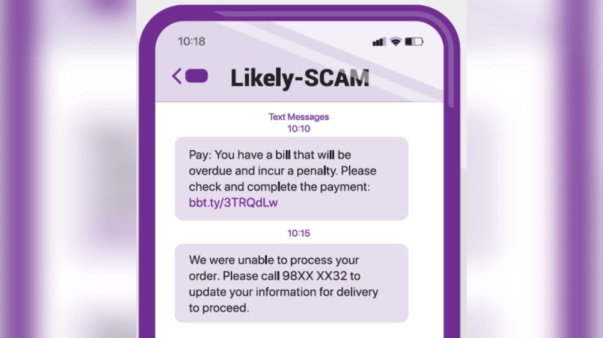 来自未注册机构短信本月底起将被以“Likely-SCAM