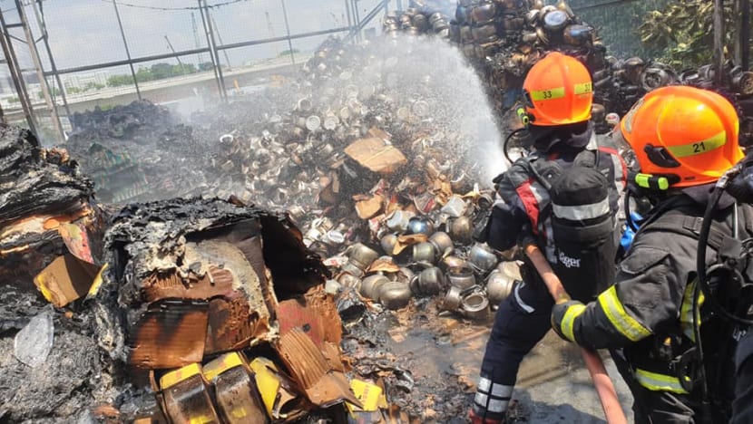 40 firefighters battle ‘raging’ warehouse blaze at Kim Chuan Drive